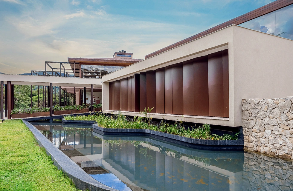 arquitetura moderna do clara resort